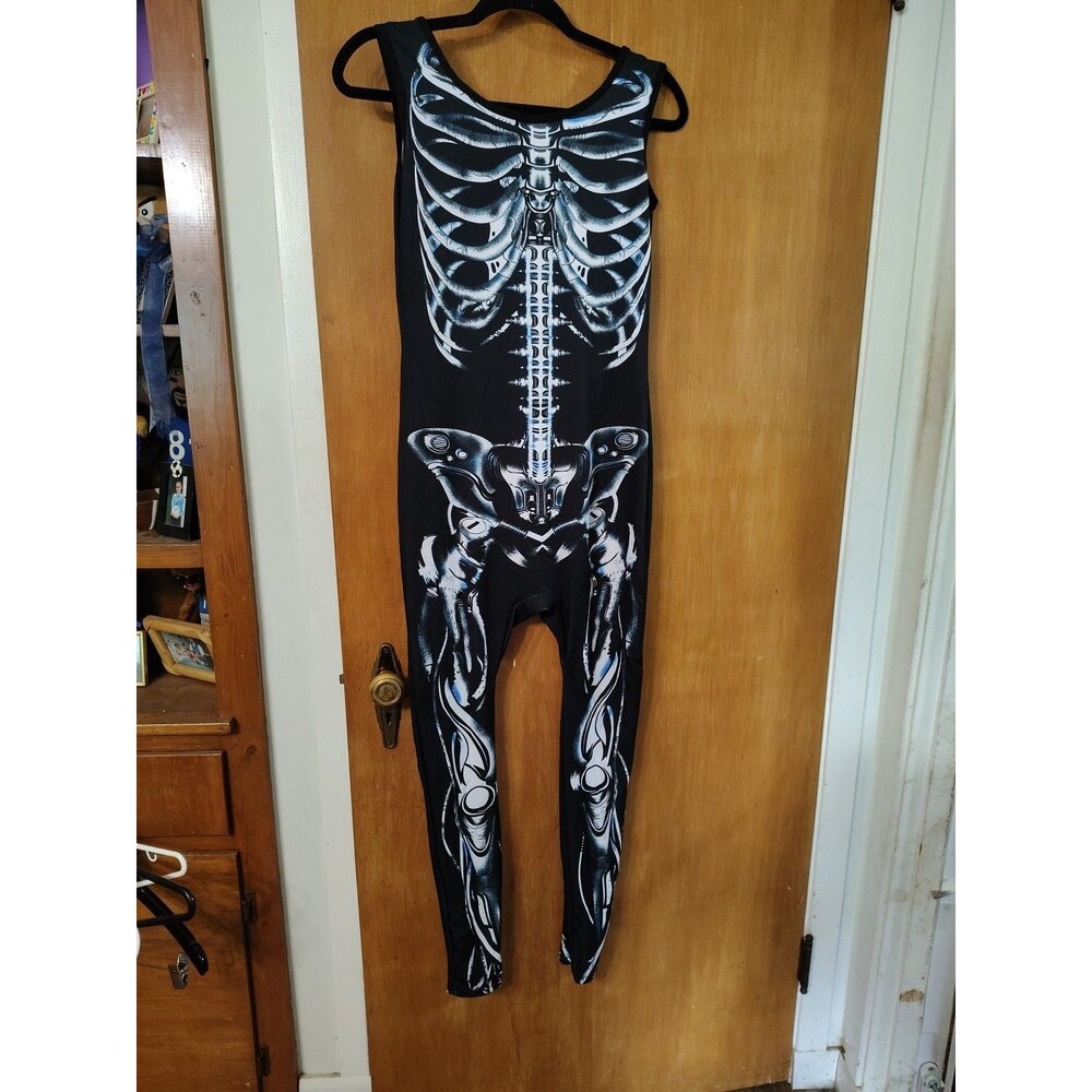 3D Skeleton Bodysuit Costume Music Legs Small